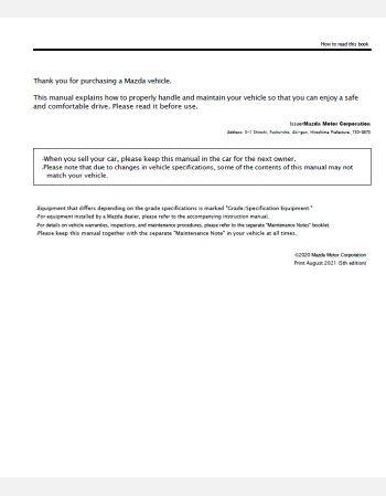 mazda mx-30 2020 2021 2022 owners manual in english